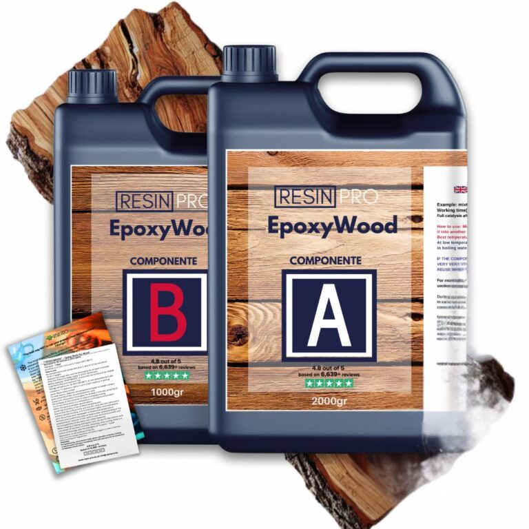 EPOXYWOOD Epoxidharz für Holz – Schutzbeschichtung, Restaurierung, Verstärkung - 3 KG