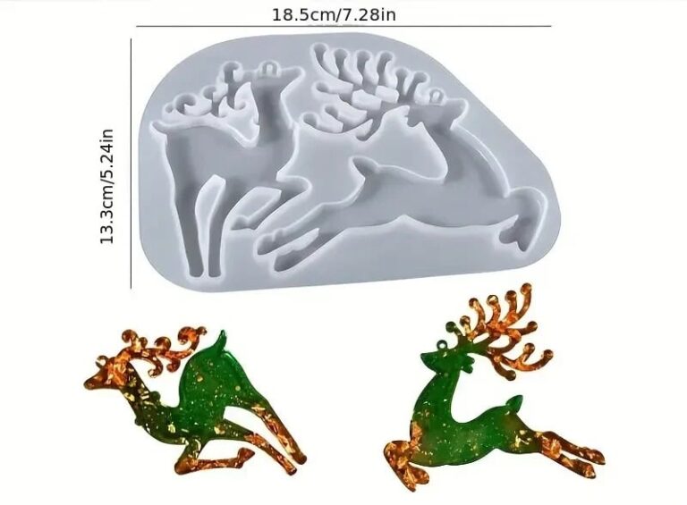 Form für zwei Rentiere für selbstgemachte Weihnachtsdekorationen.