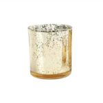 Glas mit metallischem Gold-Effekt