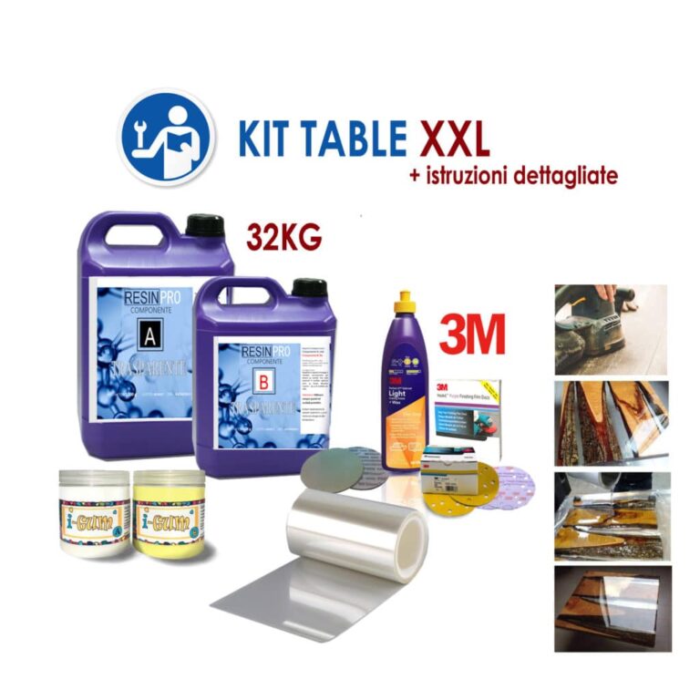 EPOXYTABLE SET für Tische aus Holz und Harz - KIT XXL