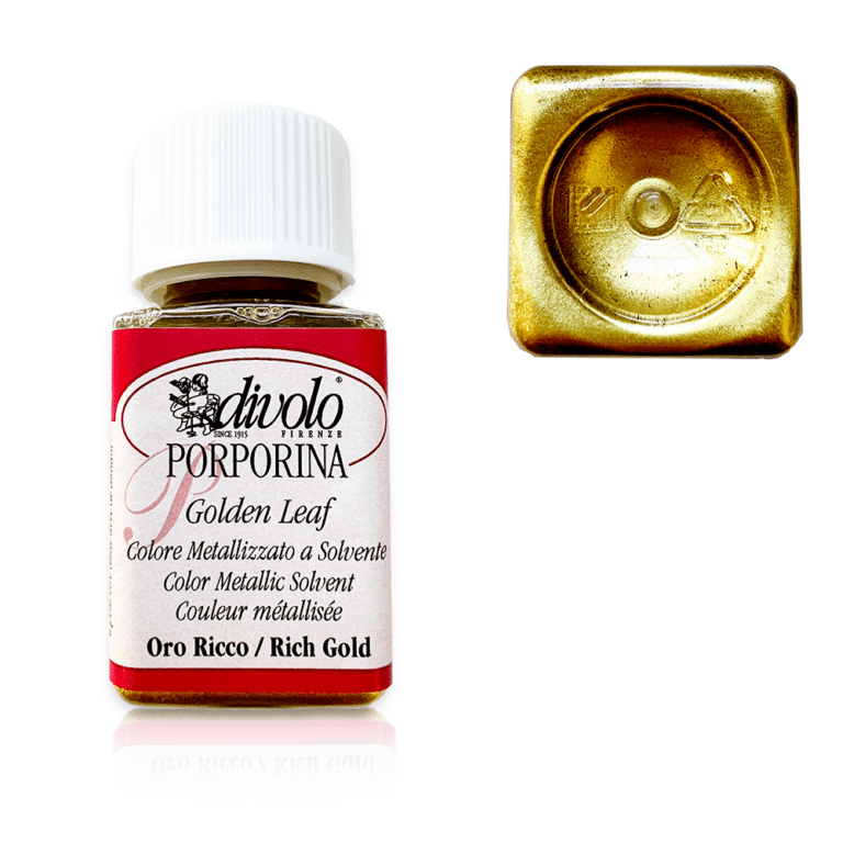 Porporina Vergoldungslack 50 ml - Reiches Gold