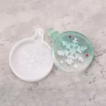 Runde Form mit Schneeflocke für selbstgemachte Weihnachtsdekorationen