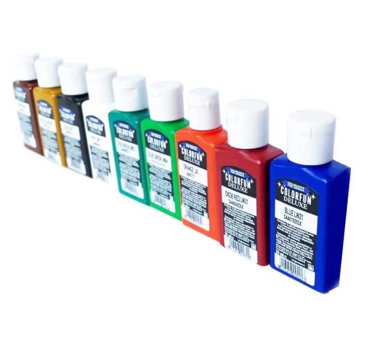 SATZ VON FARBPASTEN FÜR EPOXID- UND POLYURETHANHARZE DELUXE 9 × 25 ml