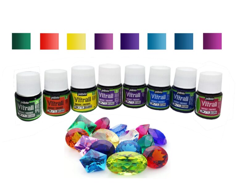 SET 8 VITRAIL FARBEN DURCHSCHEINEND x 45ML