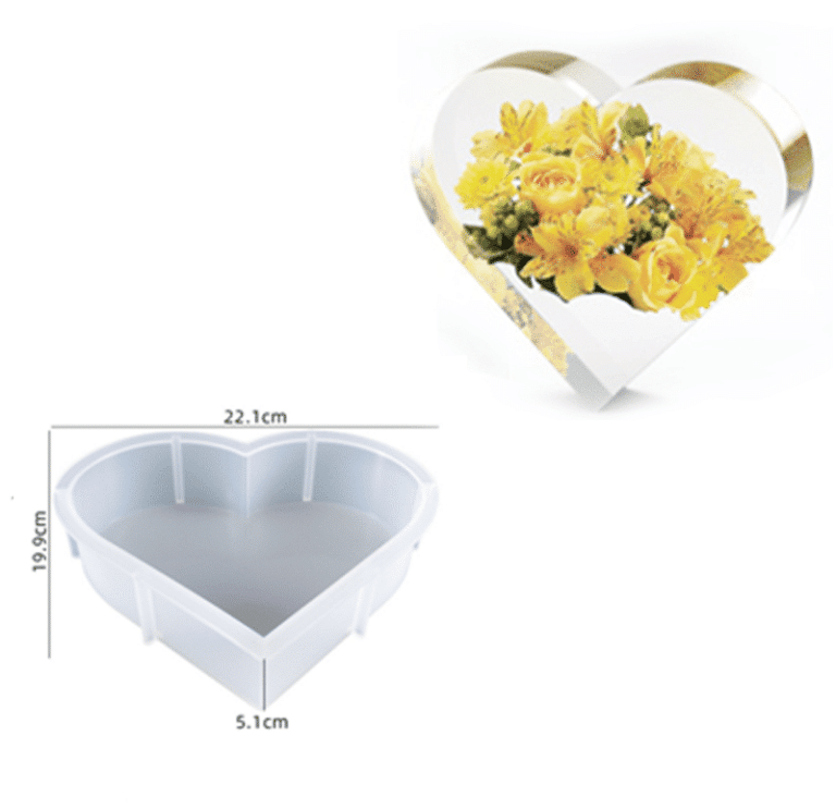 Silikonform Herz 3D - 19,5 x 16,5 cm