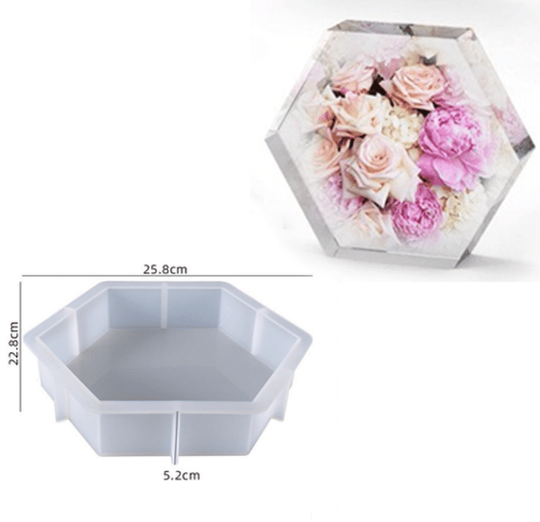 Silikonform Hexagon 3D - 24 x 21 cm