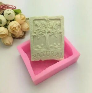 Silikonform für hausgemachte Seife: Rechteckiges Modell mit Baum-Muster – Verleiht Ihrer individuellen handgefertigten Seife Leben!