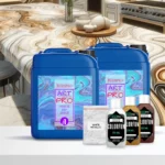 Onyx Amber Effect Kit mit Epoxidharz - Klein (Badezimmerarbeitsplatte) - 2,49 kg (1,66 + 0,83) Kit