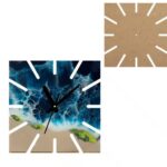 Holzplatte (MDF) für quadratische Wanduhr, 40x40 cm
