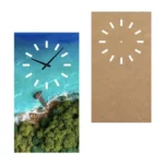 Holzplatte (MDF) für eine personalisierte Wanduhr, 50 x 28 cm