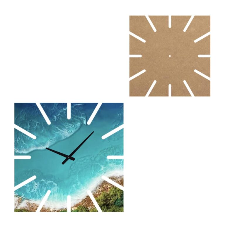 MDF-Basen zur Herstellung von Uhren - Quadratische Uhr