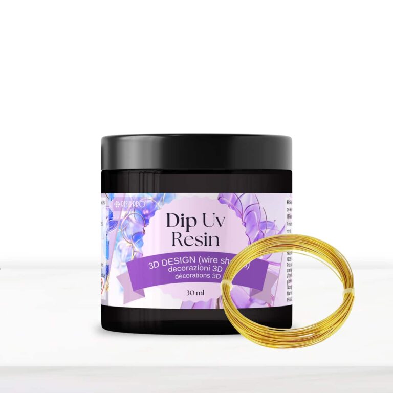 Transparentes UV-DIP-Harz 30 ml mit hoher Viskosität - UV DIP Harz 30 + Golddraht
