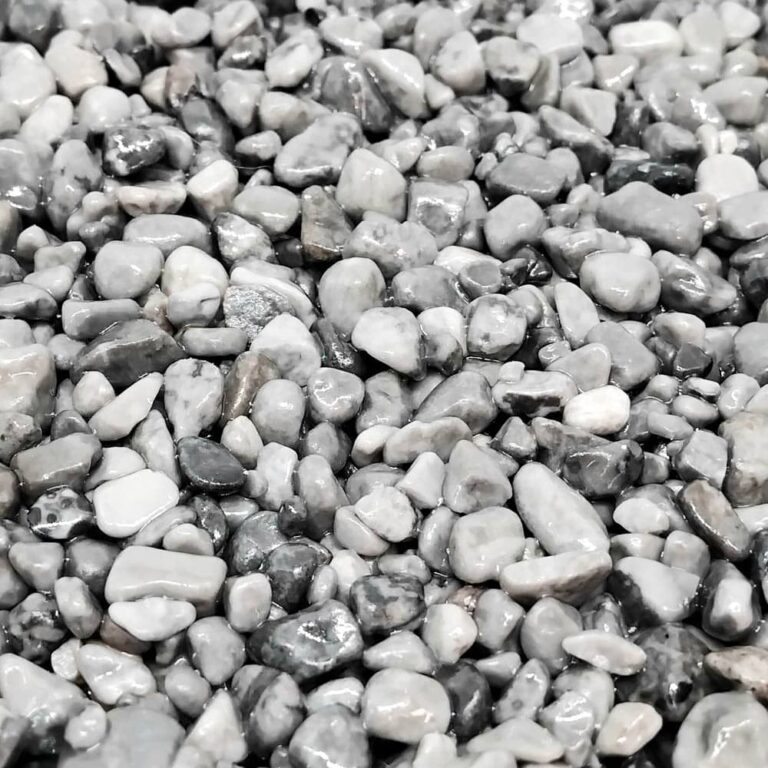 Kies für Drainageböden - 25 kg Sack - Ideal für Außenbereiche - Grauer Marmor Typ Bardiglio
