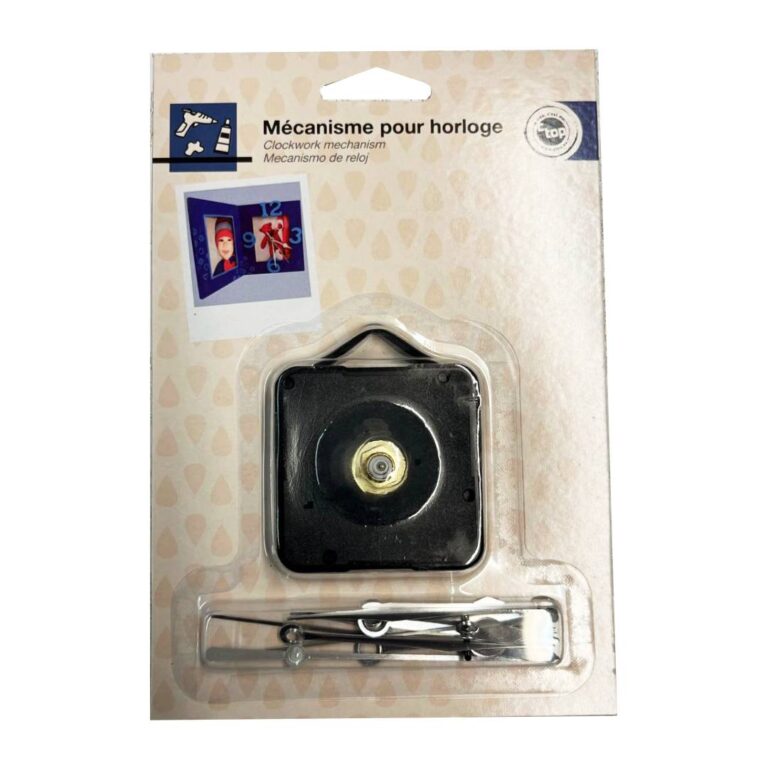 Uhrwerk mit 3 Satz Zeigern in Schwarz, Silber und Weiß