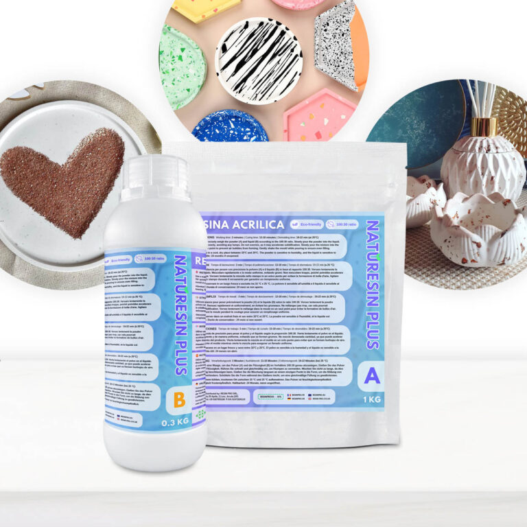 NATURESIN PLUS – Hochbeständiges weißes Mineralharz mit zwei Komponenten – Ohne Handschuhe und ohne Maske!