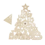 Weihnachtsbaum aus Holz mit Spitzen-Design