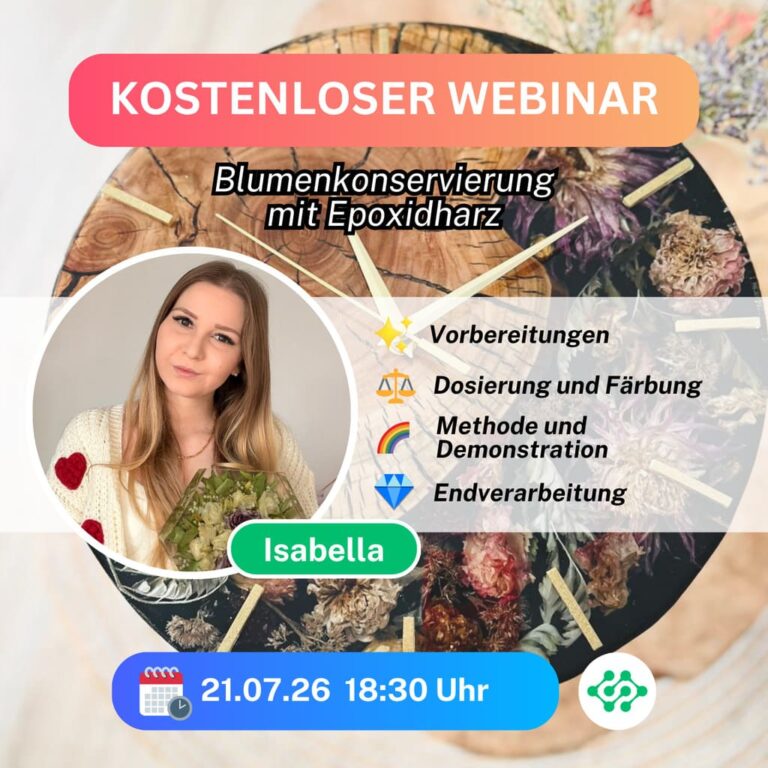 KOSTENLOSES WEBINAR: Blumenkonservierung mit Epoxidharz