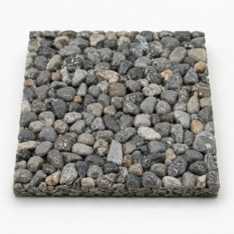 Muster 10x10 – Drainagefähiger Stabilkies mit Harz - Bardiglio-Grau